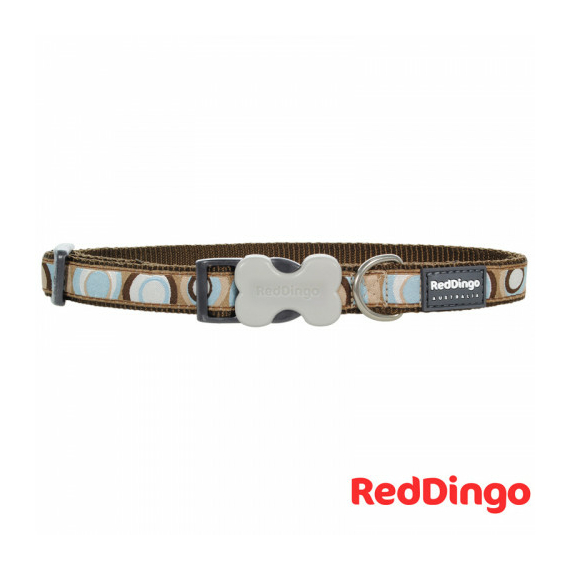 Kör mintás Red Dingo® kutya nyakörv - S - 15 mm x 24-36 cm