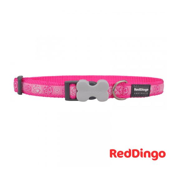 Pink tappancsos Red Dingo® kutya nyakörv - S - 15 mm x 24-36 cm