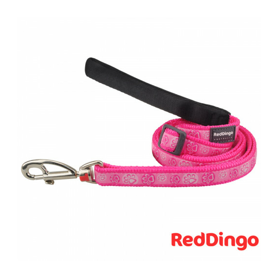 Pink tappancsos Red Dingo® kutyapóráz - M - 20 mm x 1.8 m