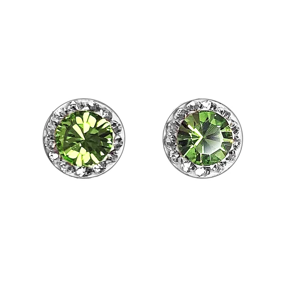 Türkiz Swarovski® kristályos ezüst fülbevaló