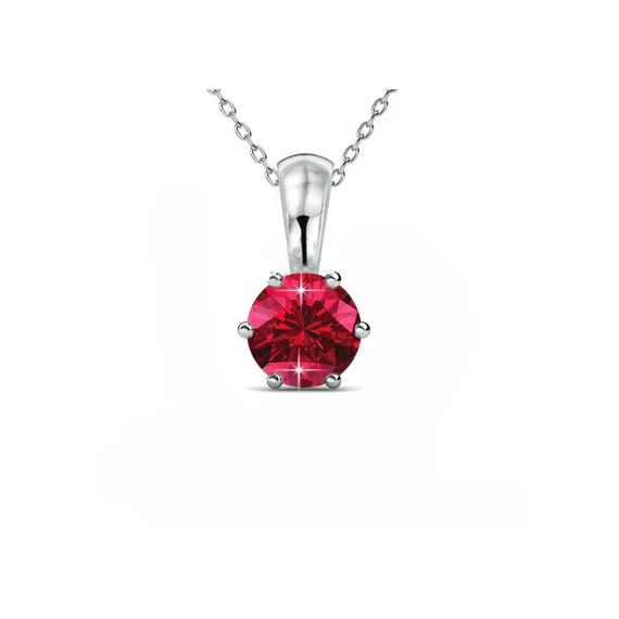 Kerek vörös Swarovski® kristályos nyaklánc