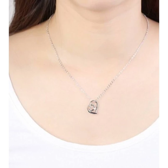 Sokszínű Swarovski® kristályos szíves nyaklánc