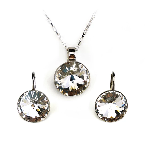 Swarovski® kristállyal díszített kis méretű ezüst ékszerszett
