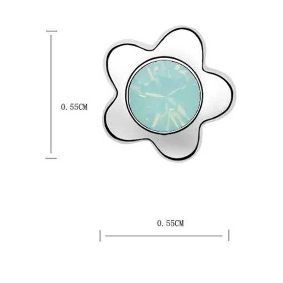 Opálzöld Swarovski® kristályos virág fülbevaló