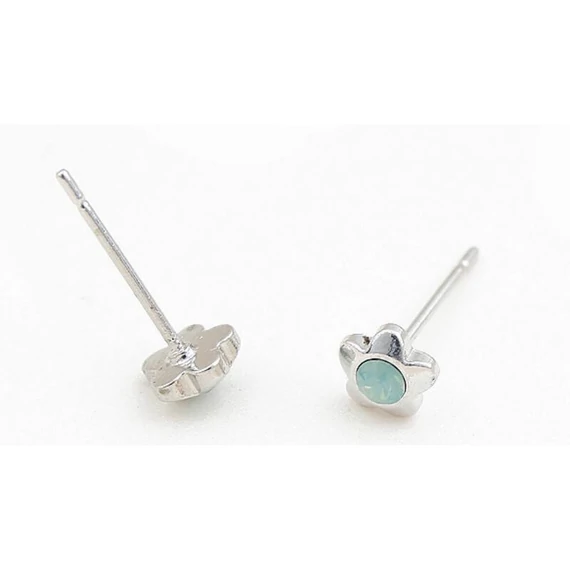 Opálzöld Swarovski® kristályos virág fülbevaló