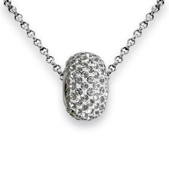 Apró Swarovski® kristályos medál ezüst lánccal