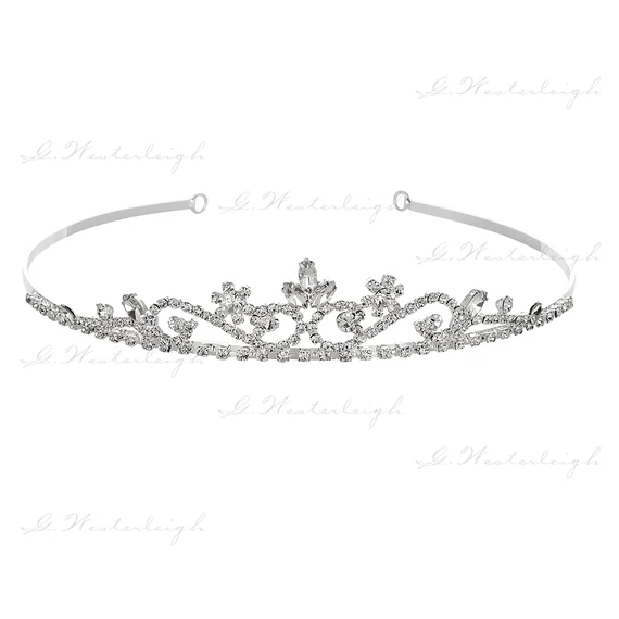 Kristályokkal díszített elegáns esküvői tiara
