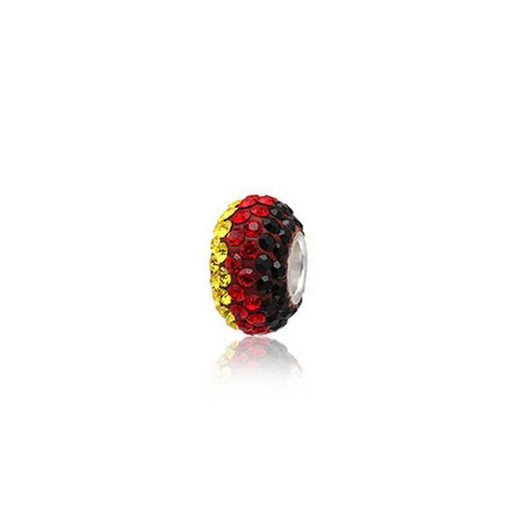 Színes Swarovski® kristályos ezüst charm