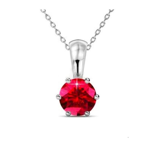 Kerek piros Swarovski® kristályos nyaklánc