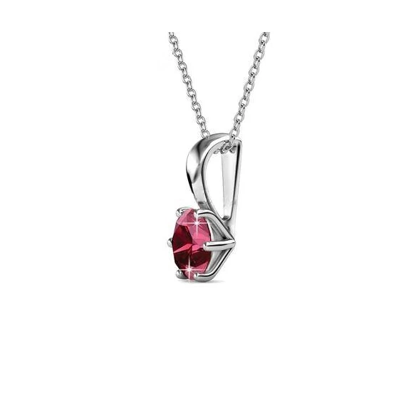 Kerek piros Swarovski® kristályos nyaklánc