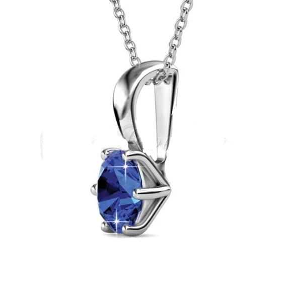Kerek lila Swarovski® kristályos nyaklánc