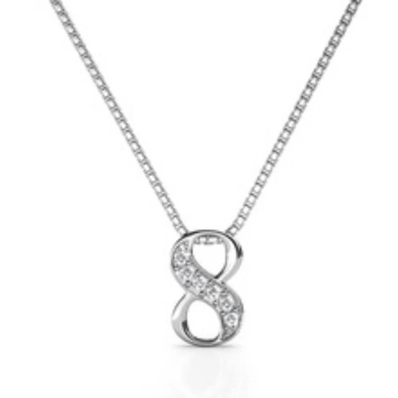 Fehér Swarovski® kristályos végtelen nyaklánc