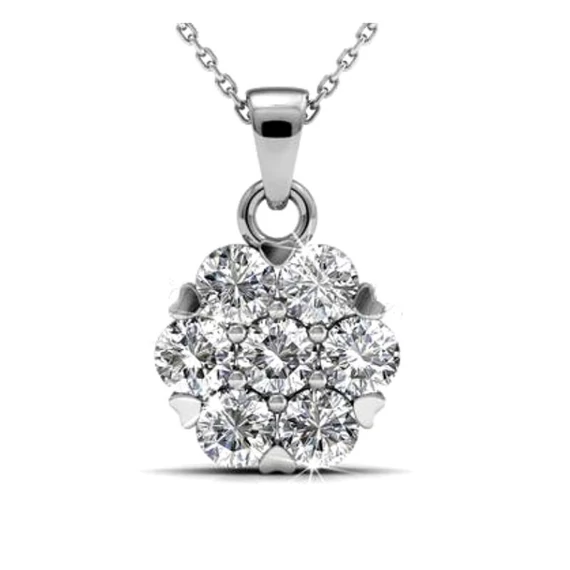 Fehér Swarovski® kristállyal díszített ékszerszett szív formákkal