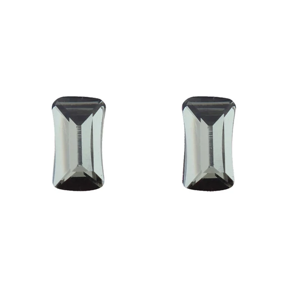 Szürkés Swarovski® kristályos téglalap fülbevaló
