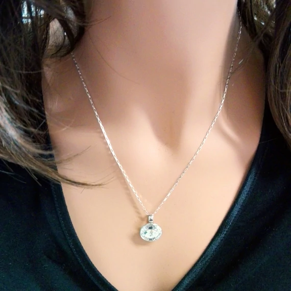 Swarovski® kristállyal díszített kis méretű ezüst ékszerszett