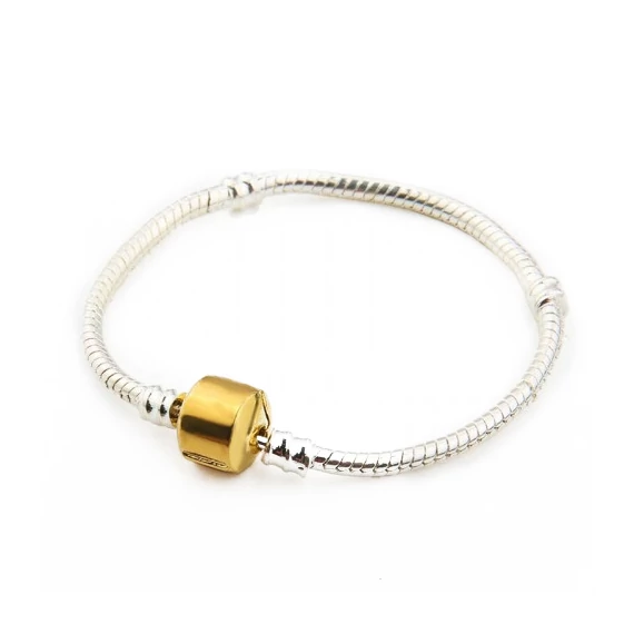 Aranyozott Pandora stílusú 21 cm hosszú karkötő