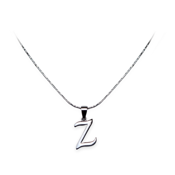 Ezüst nyaklánc Z betűs medállal