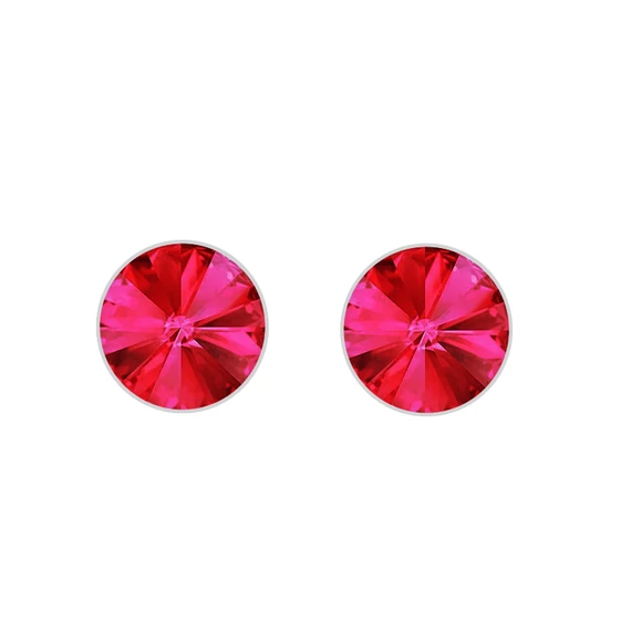 Királykék Swarovski® kristályos beszúrós ezüst fülbevaló
