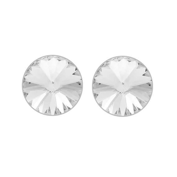 Fehér Swarovski® kristályos beszúrós ezüst fülbevaló