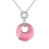 Kép 1/3 - Rózsaszín és fehér Swarovski® kristályos nyaklánc