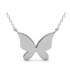 Kép 3/3 - Fehér Swarovski® kristályos pillangó alakú nyaklánc