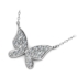 Kép 2/3 - Fehér Swarovski® kristályos pillangó alakú nyaklánc