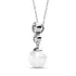 Kép 2/2 - Fehér Swarovski® gyönggyel és kristályokkal díszített nyaklánc