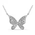 Kép 1/3 - Fehér Swarovski® kristályos pillangó alakú nyaklánc