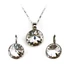 Kép 1/3 - Swarovski® kristállyal díszített nagy méretű ezüst ékszerszett