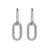 Kép 1/2 - Cirkónia kristályos minimalista ovális ezüst fülbevaló