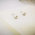 Kép 3/5 - Krémfehér édesvízi igazgyöngy ezüst fülbevaló (7mm)