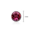 Kép 2/3 - Sötét rózsaszín Swarovski® kristályos pöttyfülbevaló