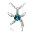 Kép 1/3 - Türkizkék Swarovski® kristállyal díszített tengericsillag nyaklánc