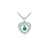 Kép 1/2 - Kék és zöld Swarovski® kristályos szív alakú medál