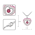 Kép 3/3 - Rózsaszín Swarovski® kristályos szív nyaklánc