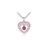 Kép 1/3 - Rózsaszín Swarovski® kristályos szív nyaklánc