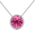 Kép 1/3 - Egyszerű rózsaszín Swarovski® kristályos nyaklánc