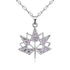 Kép 1/3 - Lila Swarovski® kristályos levél alakú medál