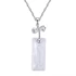 Kép 1/2 - Fehér Swarovski® kristályos téglalap nyaklánc
