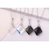 Kép 2/3 - Fekete Swarovski® kristályos rombusz nyaklánc
