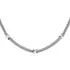 Kép 1/2 - Elegáns ezüst nyaklánc szalagot formázó cirkónia díszekkel