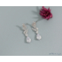 Kép 5/6 - Cirkónia kristályokkal és virág formákkal díszített esküvői fülbevaló