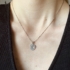 Kép 3/3 - Ezüst nyaklánc cirkónia kövekkel díszített duplaszív medállal