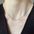 Kép 3/3 - Csillogó vékony ezüst nyaklánc 45 cm