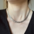 Kép 4/4 - Ötös fonatú ródiumozott ezüst nyaklánc 45 cm