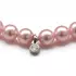 Kép 2/2 - Anya-lánya halvány rózsaszín Swarovski® kristálygyöngy karkötők ezüst medállal