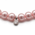 Kép 2/2 - Anya-lánya halvány rózsaszín Swarovski® kristálygyöngy karkötők ezüst medállal
