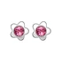 Kép 1/3 - Rózsaszín Swarovski® kristályos virág fülbevaló
