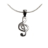 Kép 1/4 - Violinkulcs ezüst nyaklánc